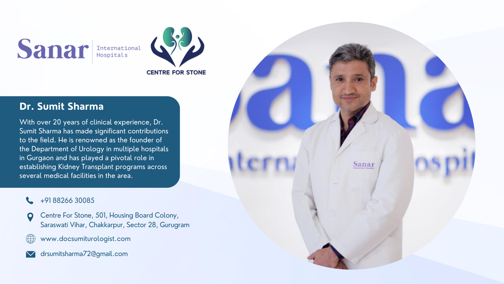 Dr. Sumit Sharma Urologist | Best Urologist, Andrologist in Gurgaon
